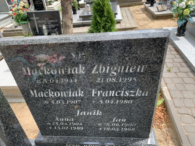 Zbigniew Maćkowiak 1944 Mogilno - Grobonet - Wyszukiwarka osób pochowanych